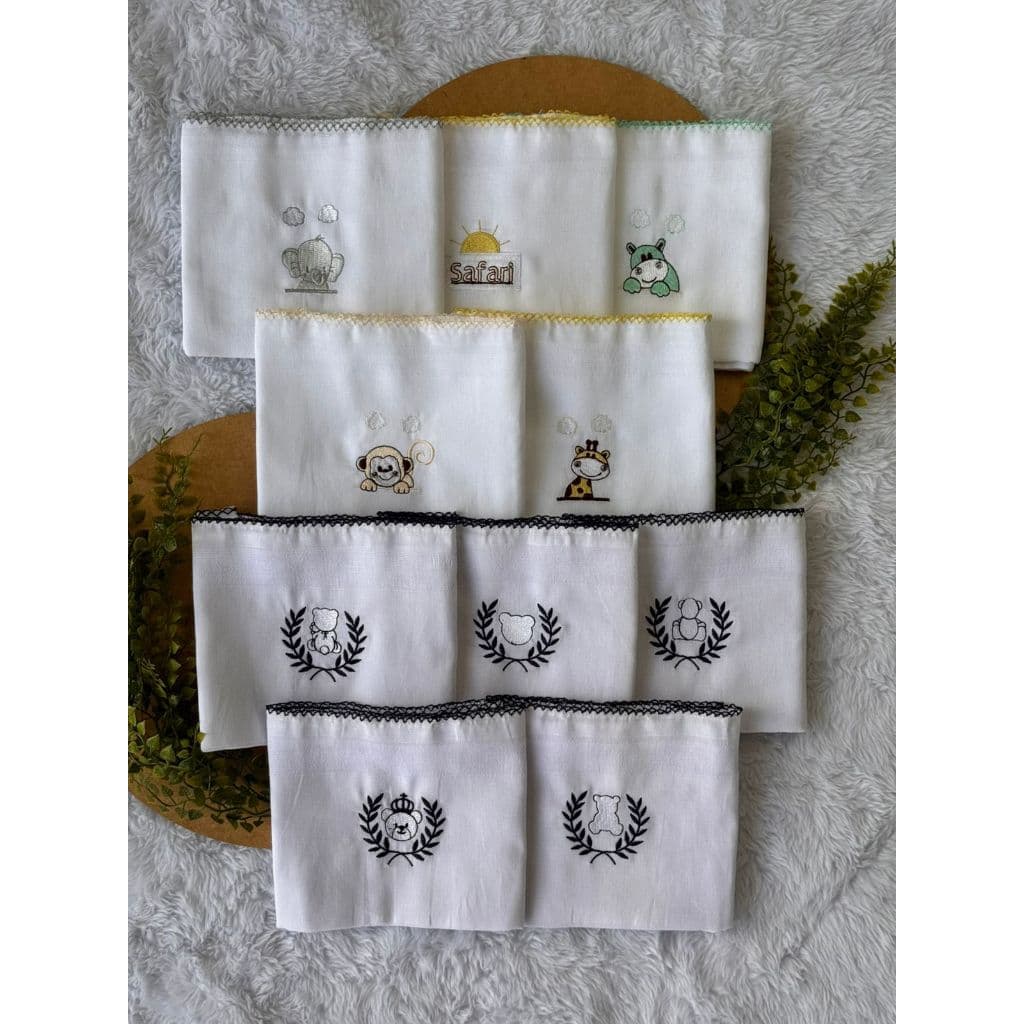 Kit 10 Fraldas de Pano de Ombro Bebê Recem Nascido Tecido Duplo Algodão MASCULINA