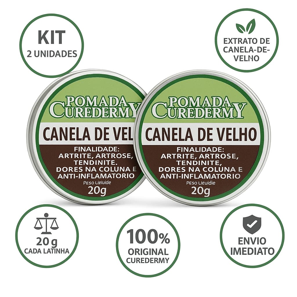 Kit 2 Pomadas Canela de Velho 20 g – Alívio articular