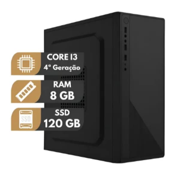 Pc Computador Intel Core I3 4a Geração 8gb Ssd 120gb Wifi 120 Gb 8 Gb Gf