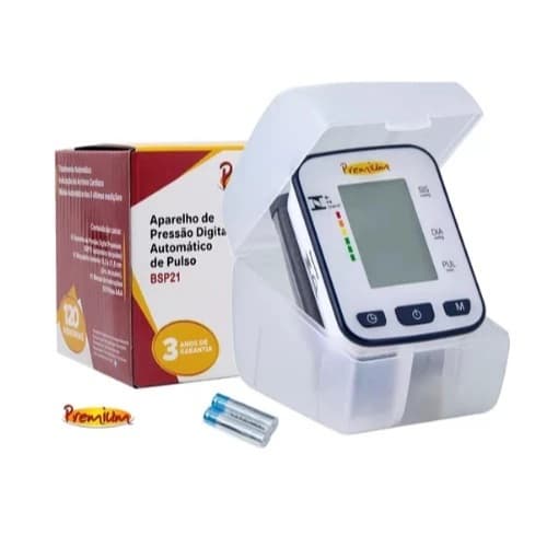 Aparelho medidor de pressão arterial digital de pulso Premium BSP21