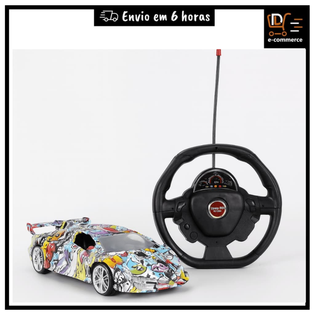 Carrinho Controle Remoto Esportivo Infantil com Volante Remoto