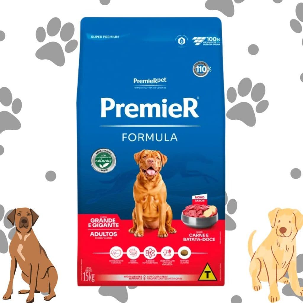 Ração Para Cachorros Adultos Raças Grandes Formula Carne 15kg Premier