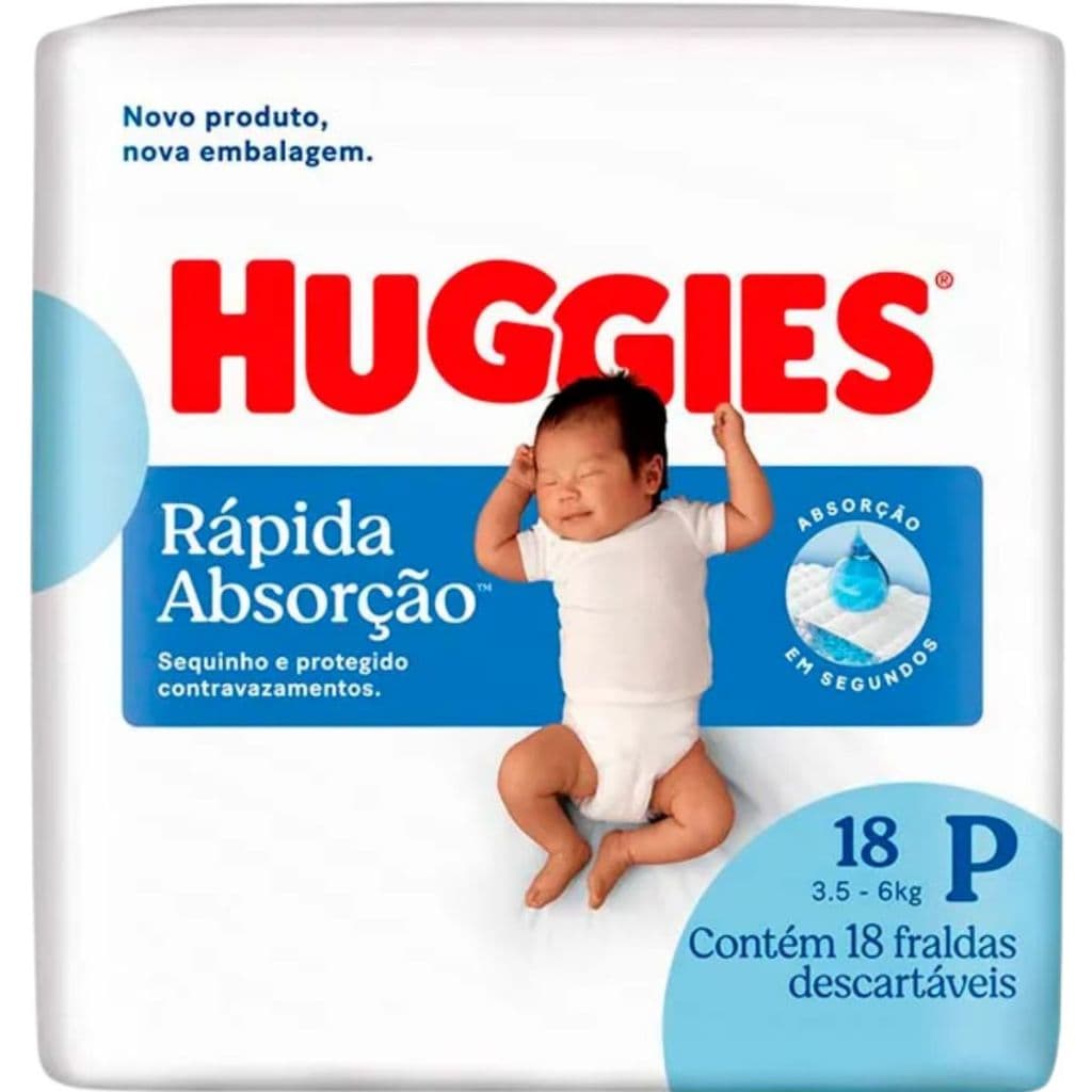 Fralda Descartável Huggies Rápida Absorção