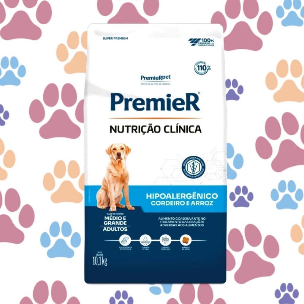Ração Para Cachorros Adultos Médios e Grandes Clínica Hipoalergênico 10,1kg Premier