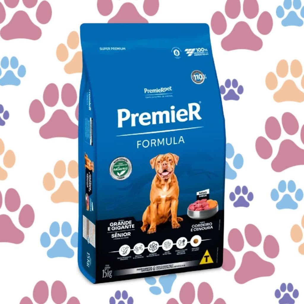 Ração Para Cachorros Idosos Grandes Formula Cordeiro 15kg Premier