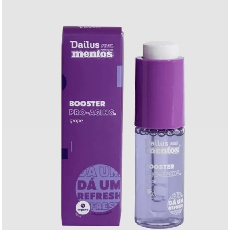 Dailus Feat Mentos Booster Pro-Aging Grape - Sérum Anti-Idade 15ml - na compra desse produto ganhe um brinde
