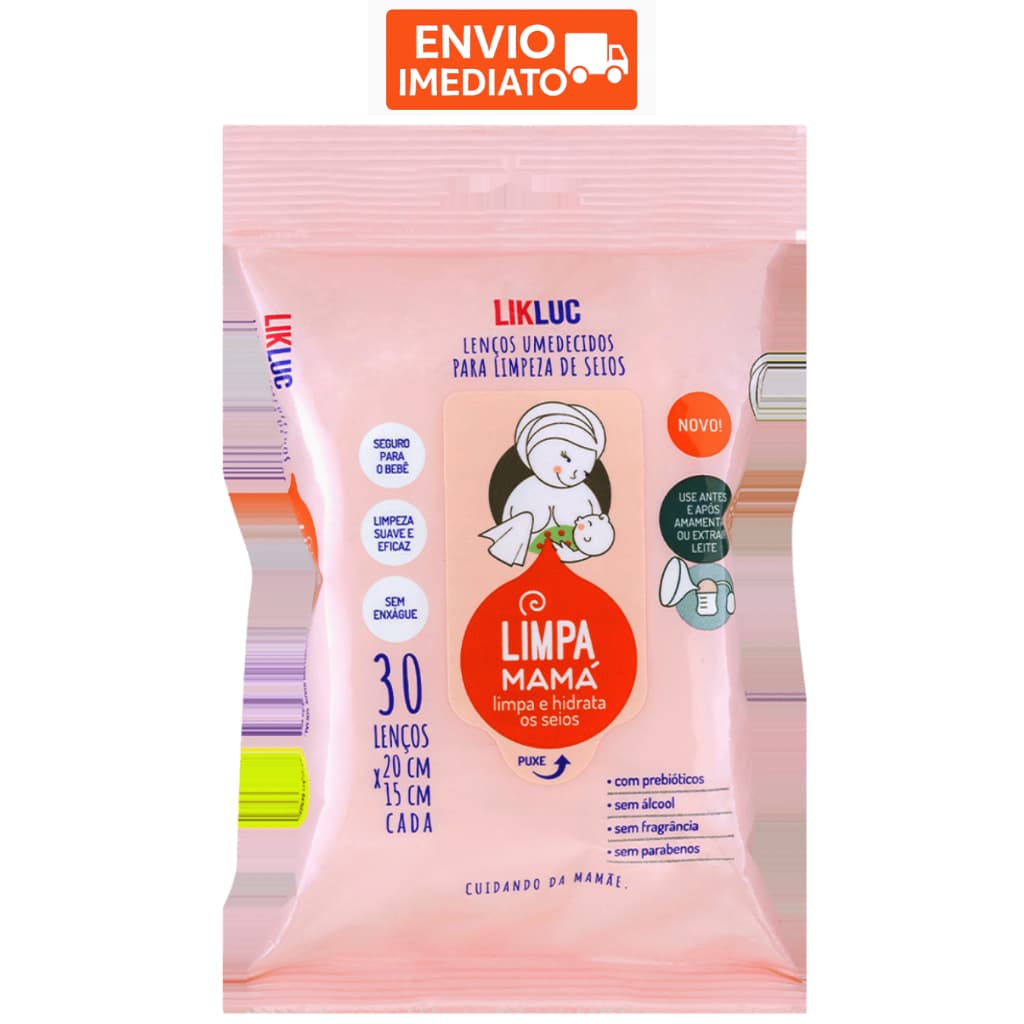 Lencos Limpa Mama Umidecidos Higienizados Limpeza Peito Leite Infantil Mae Filho Bebe