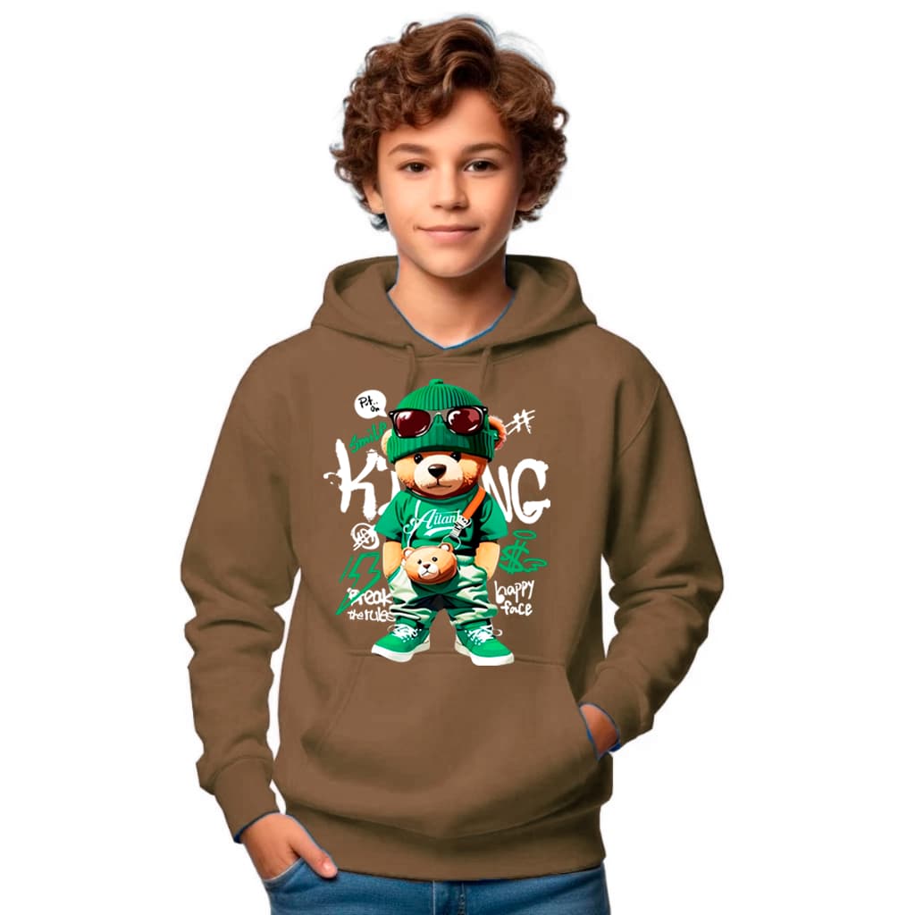 Blusa de Frio Masculino  Infantil Moletom Masculino Infantil Masculino Estampado Casaco Masculino