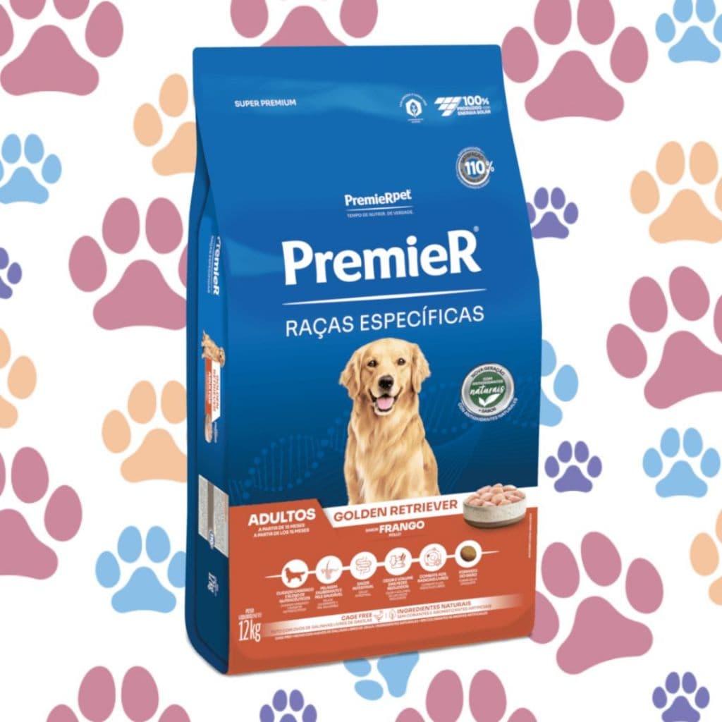 Ração Para Cachorros Golden Retriever Adulto Sabor Frango 12kg Premier