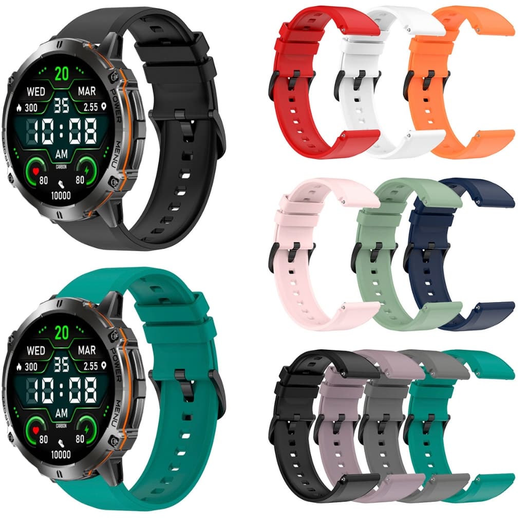 Pulseira De 22mm Compativel Com Smartwatch Carbon One Max 1.73 De Silicone ajustavel