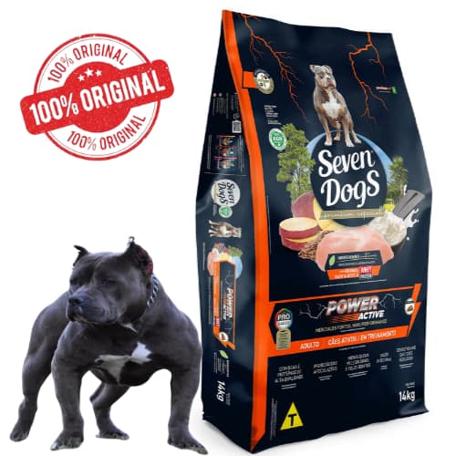 Seven Dogs Power Active Para Cães Adultos 14kg