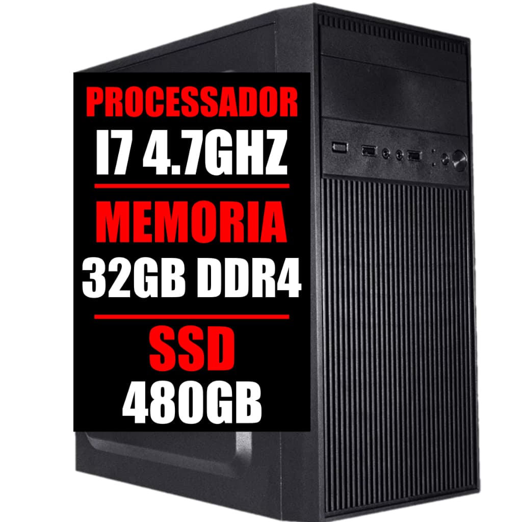 Pc Computador Intel Core i7 9 Geração, 32Gb Ddr4, Ssd 480Gb, GeForce
