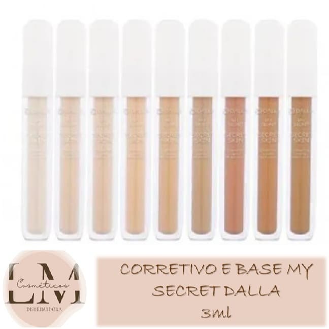Corretivo e Base Líquido Dalla My Secret Skin 3,3ml