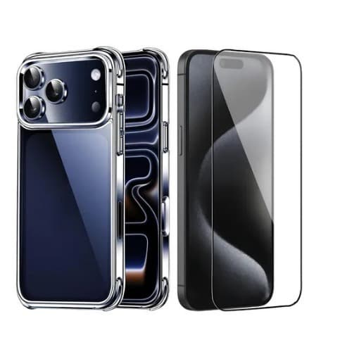Capinha Capa Para IPhone 17 17 Air 17 Pro 17 Pro Max Silicone Transparente Peli Came Tela Prote Case