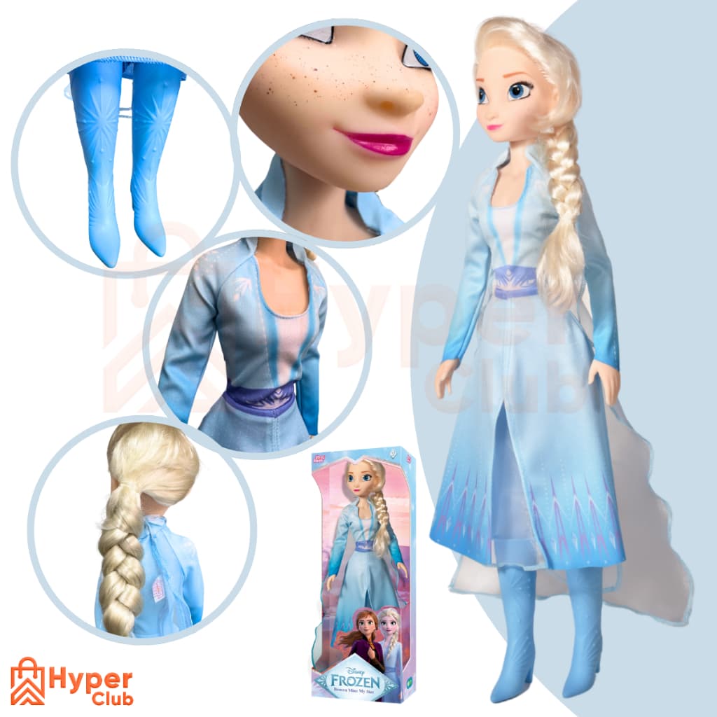 Boneca Infantil Elsa de Frozen Disney 50cm Articulada Baby Divertida