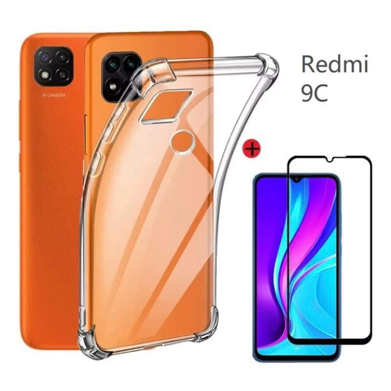 Kit COMPLETO Capinha + Película 3D para Redmi Note 9C XIAOMI Celular Blindado Anti Quebra Capinha Case Anti IMPACTO