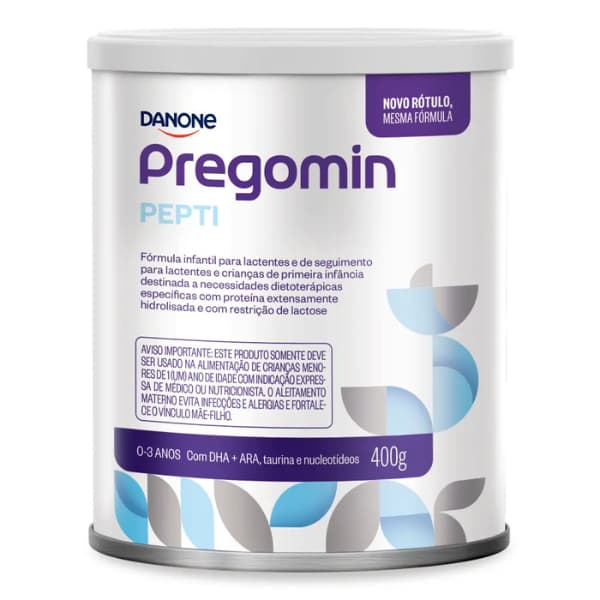 Pregomin Pepti 400g Danone – Fórmula Infantil Hipoalergênica, 0 a 36 Meses, Sem Glúten, Hidrolisada