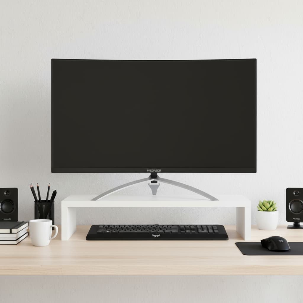 Base para Monitor MDF 53cm Home Office Mesa Gamer Suporte Notebook Quarto Organizador Decorativo