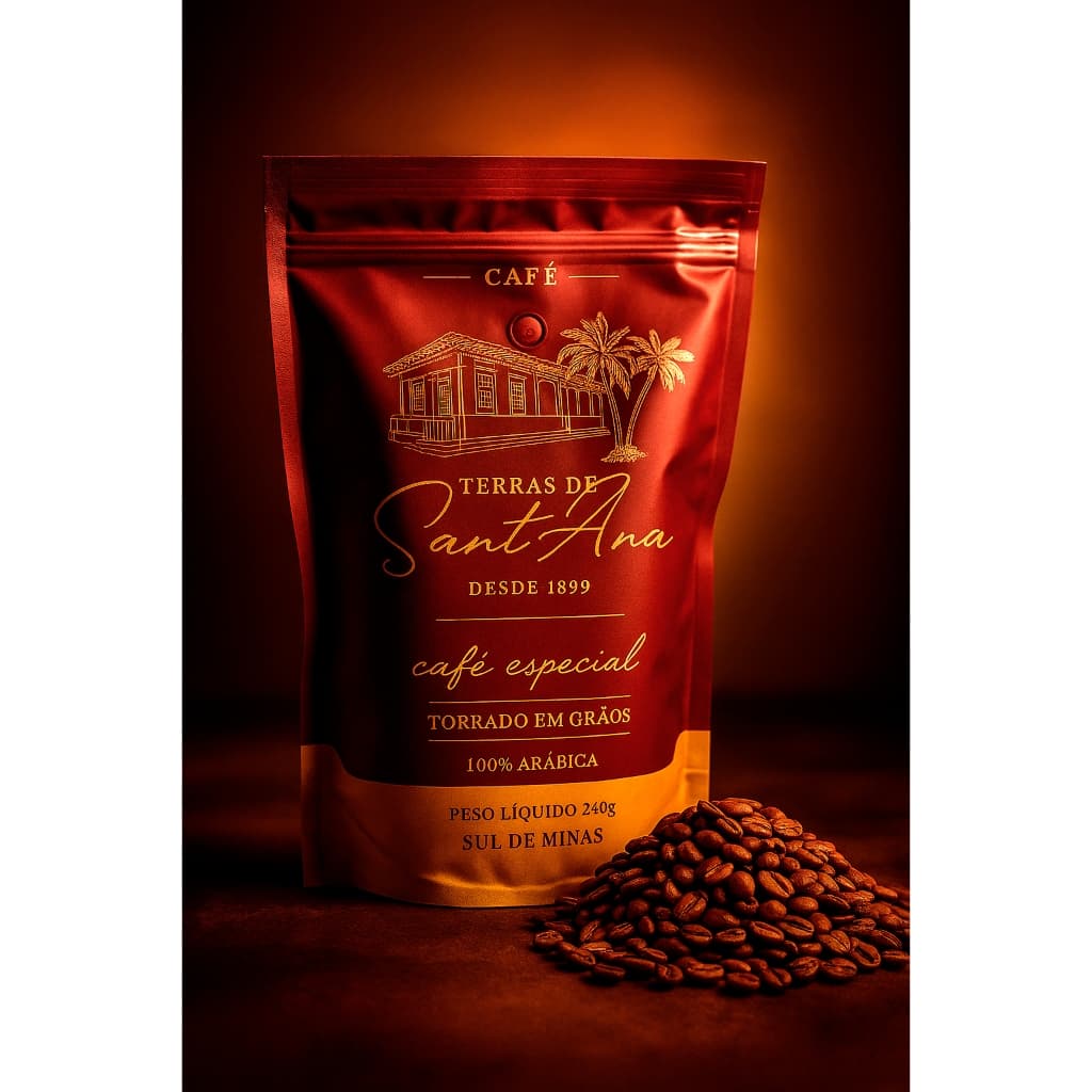 Café Especial +84 Pts Terras De Sant'ana 500g Em Grãos Sul De Minas Gerais 100% Arábica