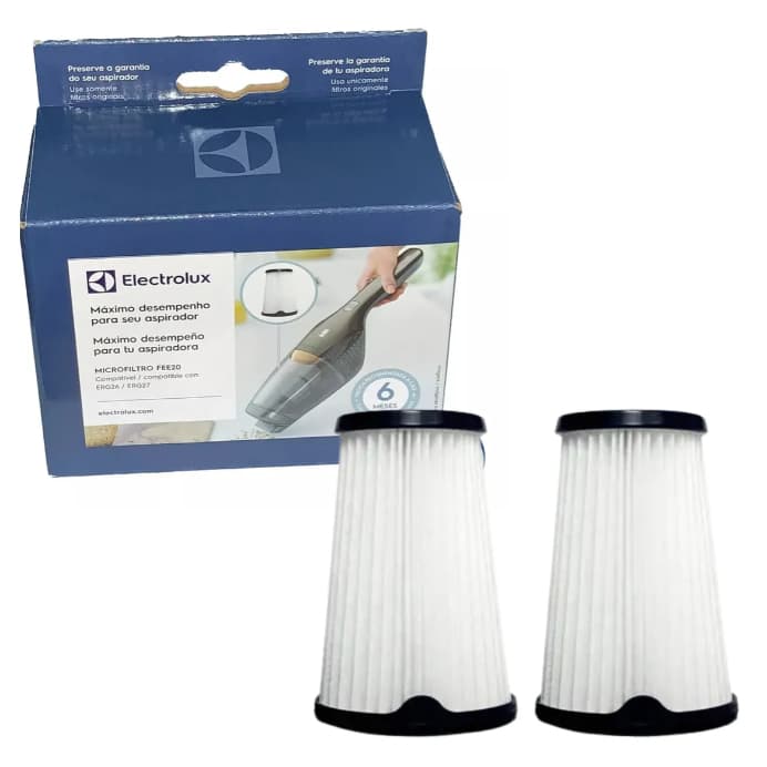 Kit 2 Filtros Aspirador Electrolux Ergorapido Erg26 Original