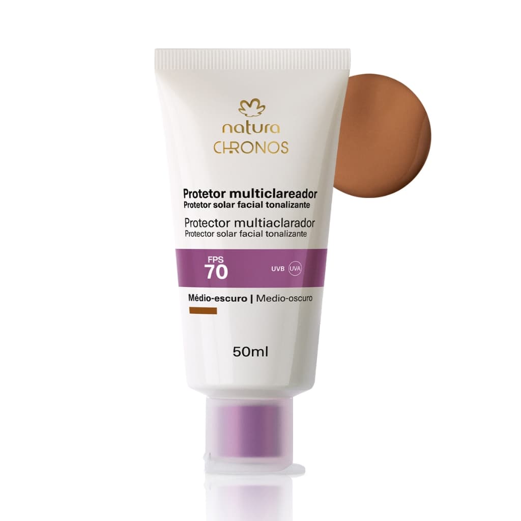 Protetor Clareador Fps 70 Chronos Médio Escuro - 50ml