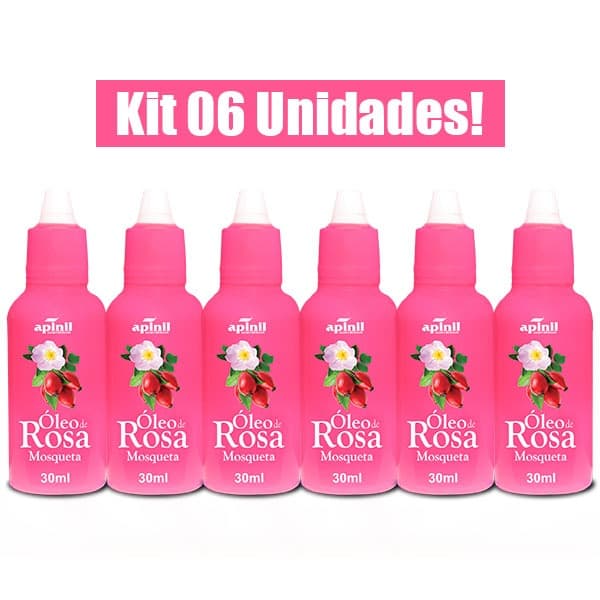 KIT 6 UNIDADES ÓLEO DE ROSA MOSQUETA 30mL APINIL