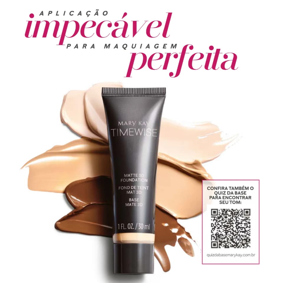 Base Líquida Mary Kay TimeWise 3D Original Envio rápido - Longa Duração, Anti-idade
