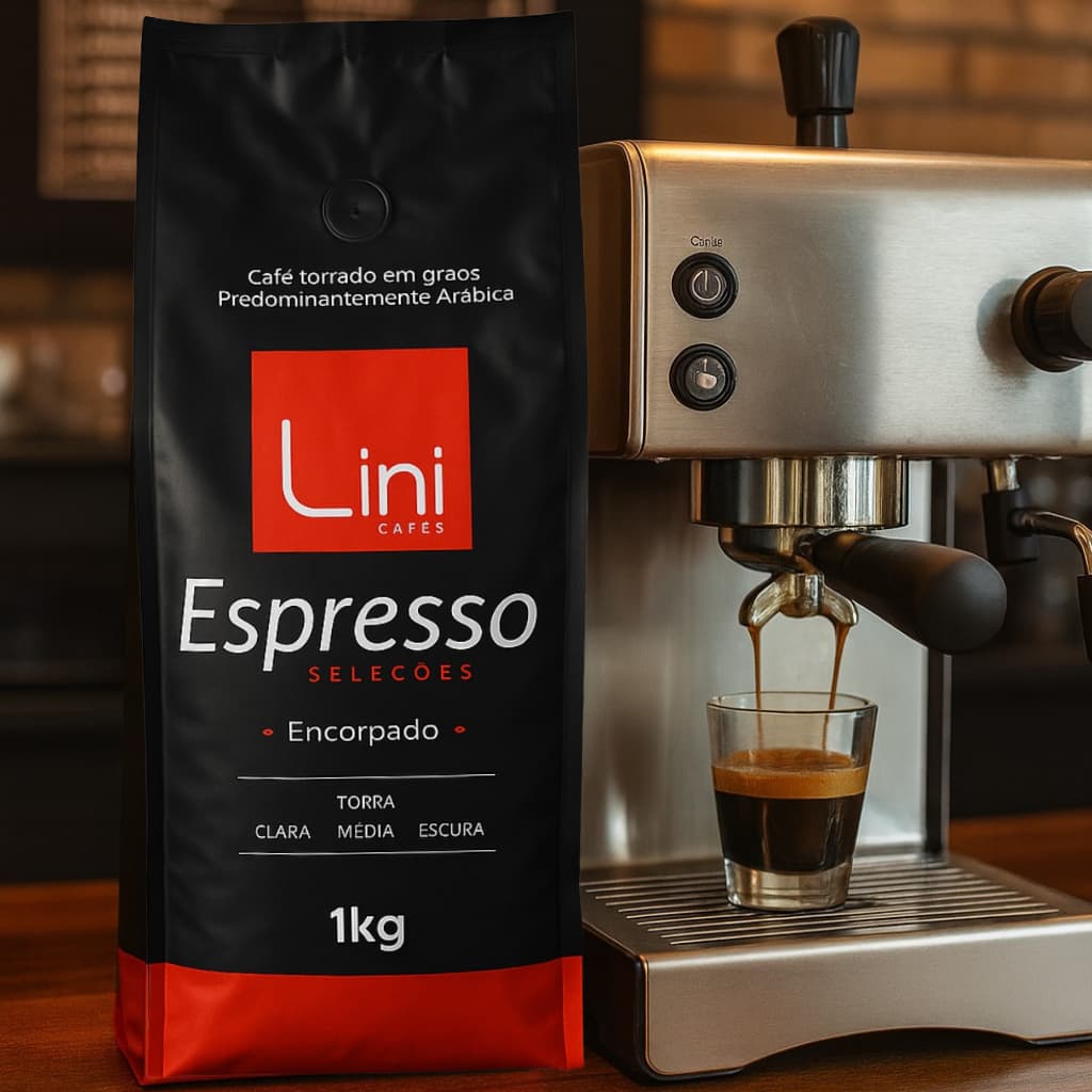 Café em Grãos Torrado Seleções Lini Espresso Arábica Pacote de 1kg