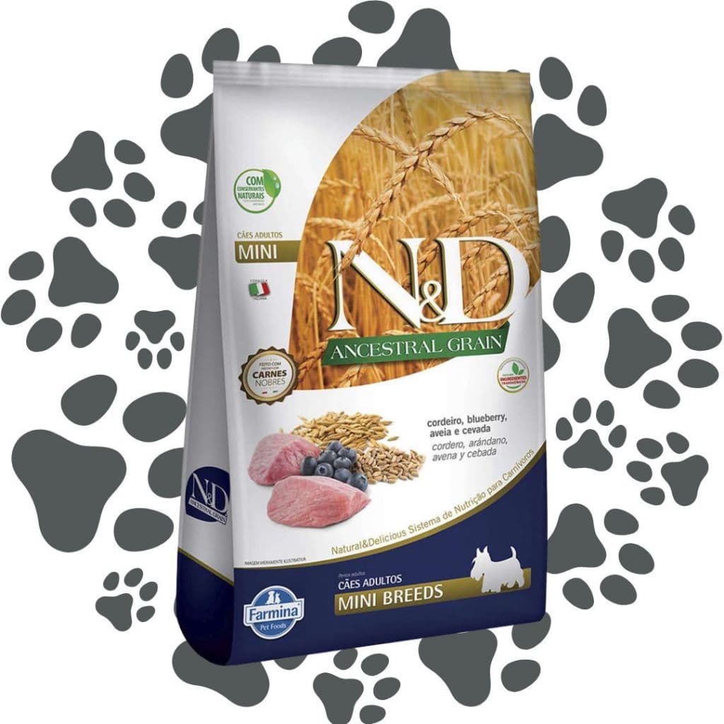 Ração Para Cachorros Adultos Mini Ancestral Grain Cordeiro 10,1kg N&D Farmina