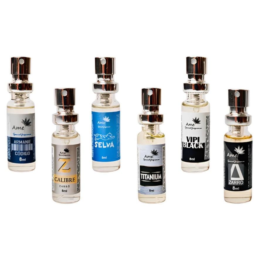 Perfume Amei Cosméticos Masculino 8ml Alta Fixação 33% de Essência Importada