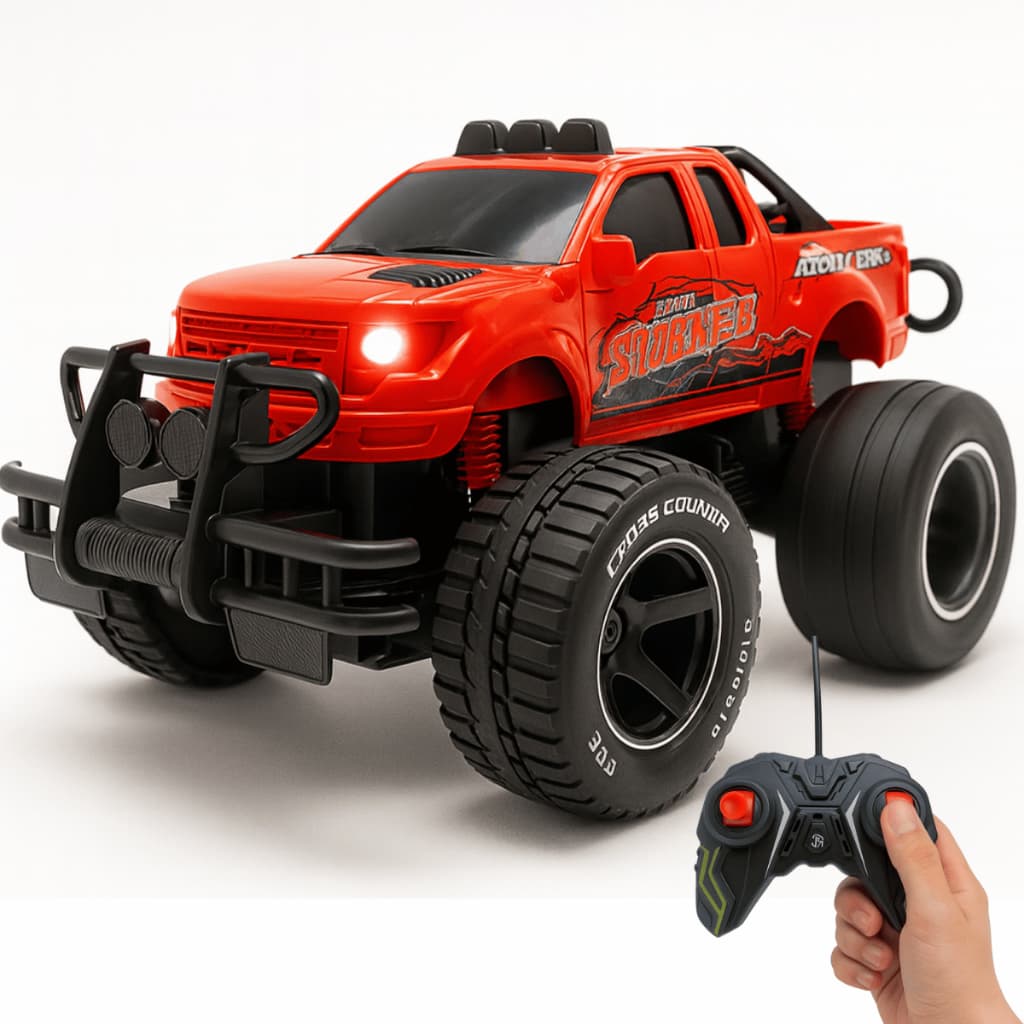 Carrinho Controle Remoto Jeep 4x4 Luz Movimento Infantil Brinquedo Realista Rodas Emborrachadas