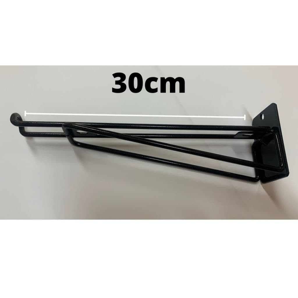 Suporte Para Prateleira Vidro Ou Madeira Para Parede 30cm Mão Francesa Aramada kit 2 Unidades