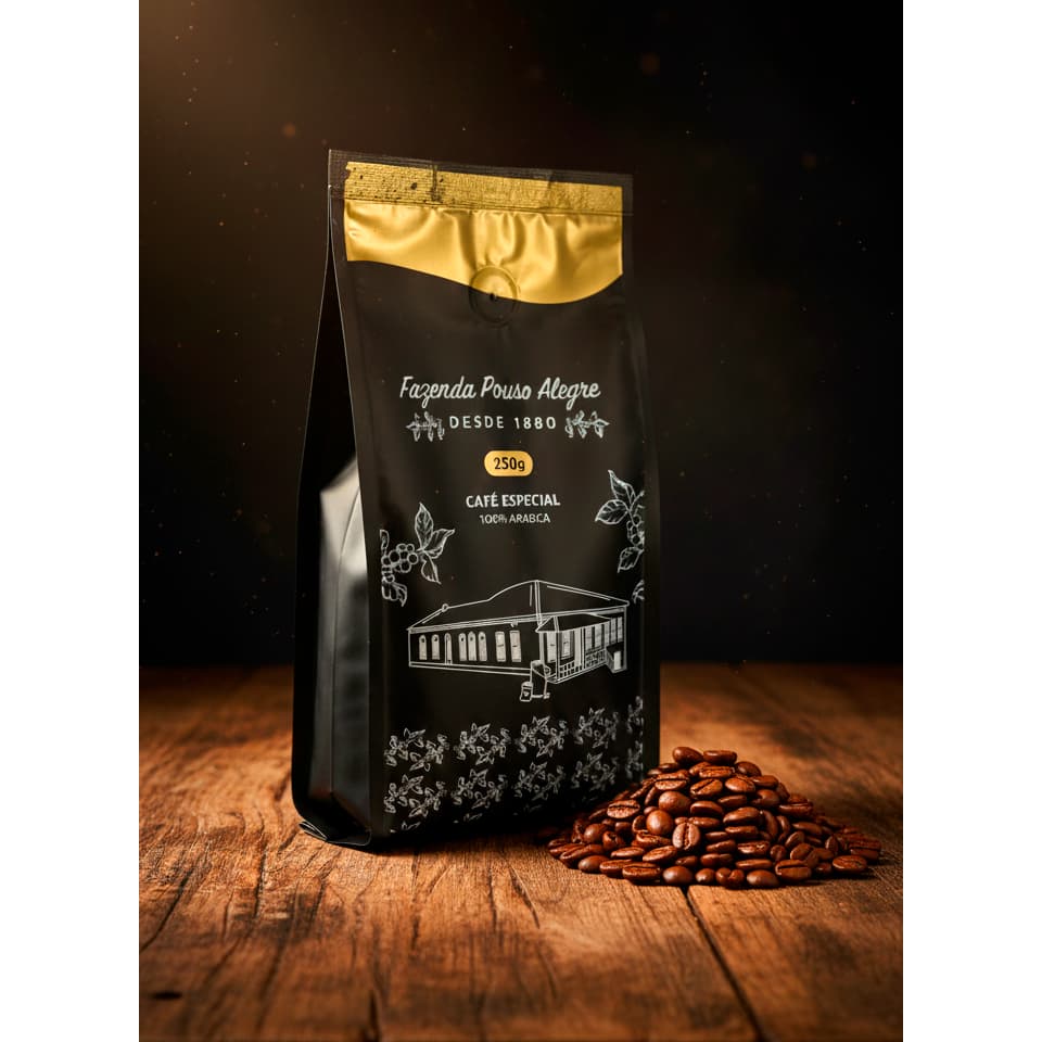 Café Especial +84 Pts Fazenda Pouso Alegre 250g Em Grãos Sul De Minas Gerais 100% Arábica