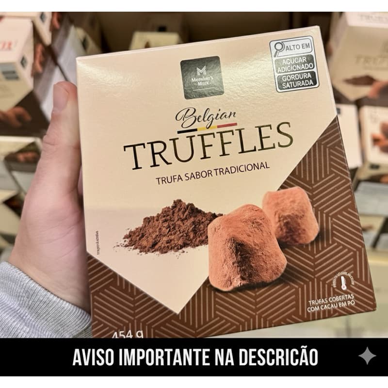 Trufas de Chocolate Belga 454g Importado Premium Members Mark Sams Club Presente Gourmet
