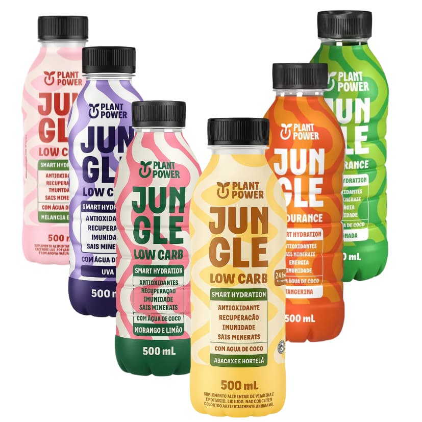 Isotônico Jungle Plant Power Bebida Low Carb Zero Lactose Pack 6x500ml