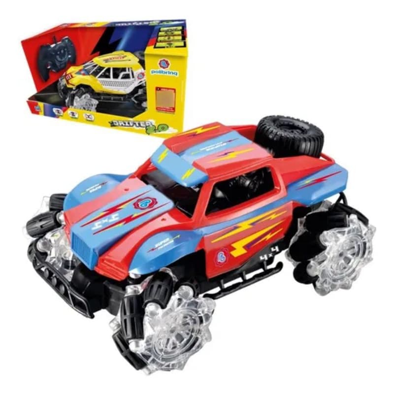 Carrinho de Controle Remoto Recarregável Drift RC Drifter 2.0 Polibrinq - Manobras 360°, Luzes e Alta Potência