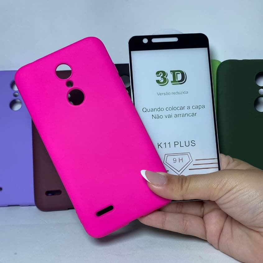 Capa K11 / K11 PLUS + Película 3D Kit LG Capinha Case Protetora Celular Silicone