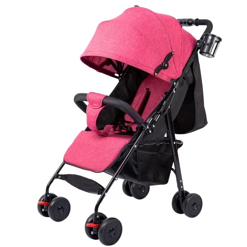 Carrinho de Passeio P/ Bebê Rosa Dobrável - 704/705