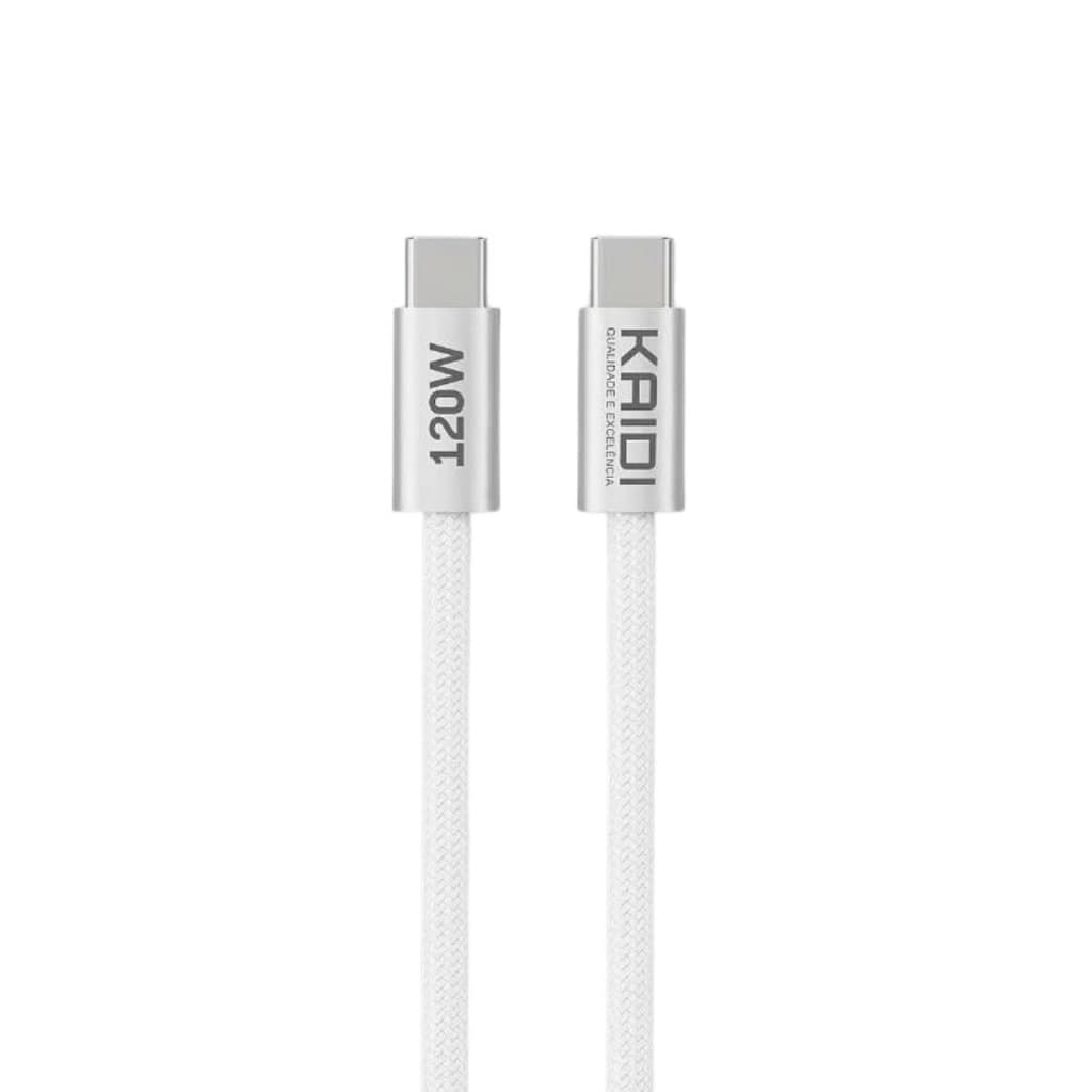 CABO CARREGADOR RÁPIDO 2 MTS TIPO-C PARA TIPO-C 65W OU 120W IPHONES 15 16 E ANDROID ALTA QUALIDADE