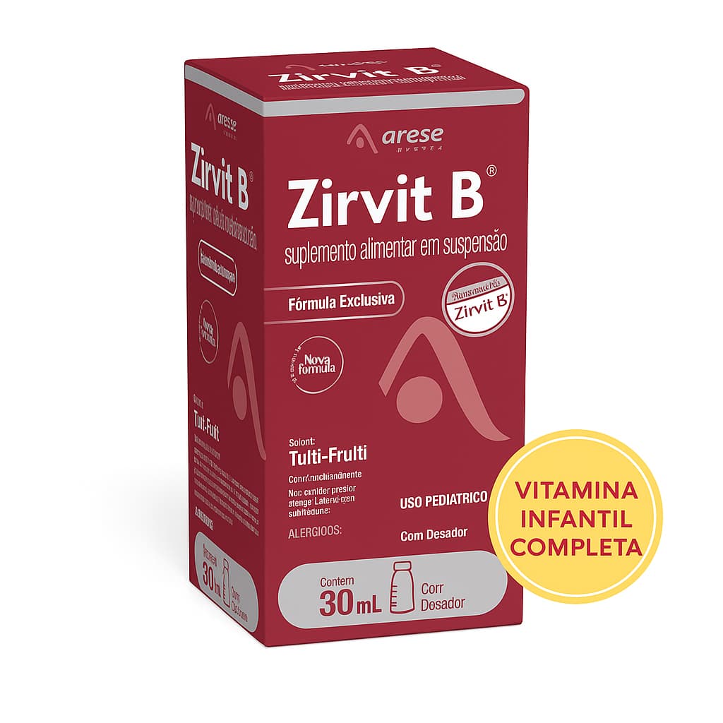 Zirvit B 30 mL + 10 mL Grátis – Suplemento Infantil com Vitaminas e Minerais Essenciais