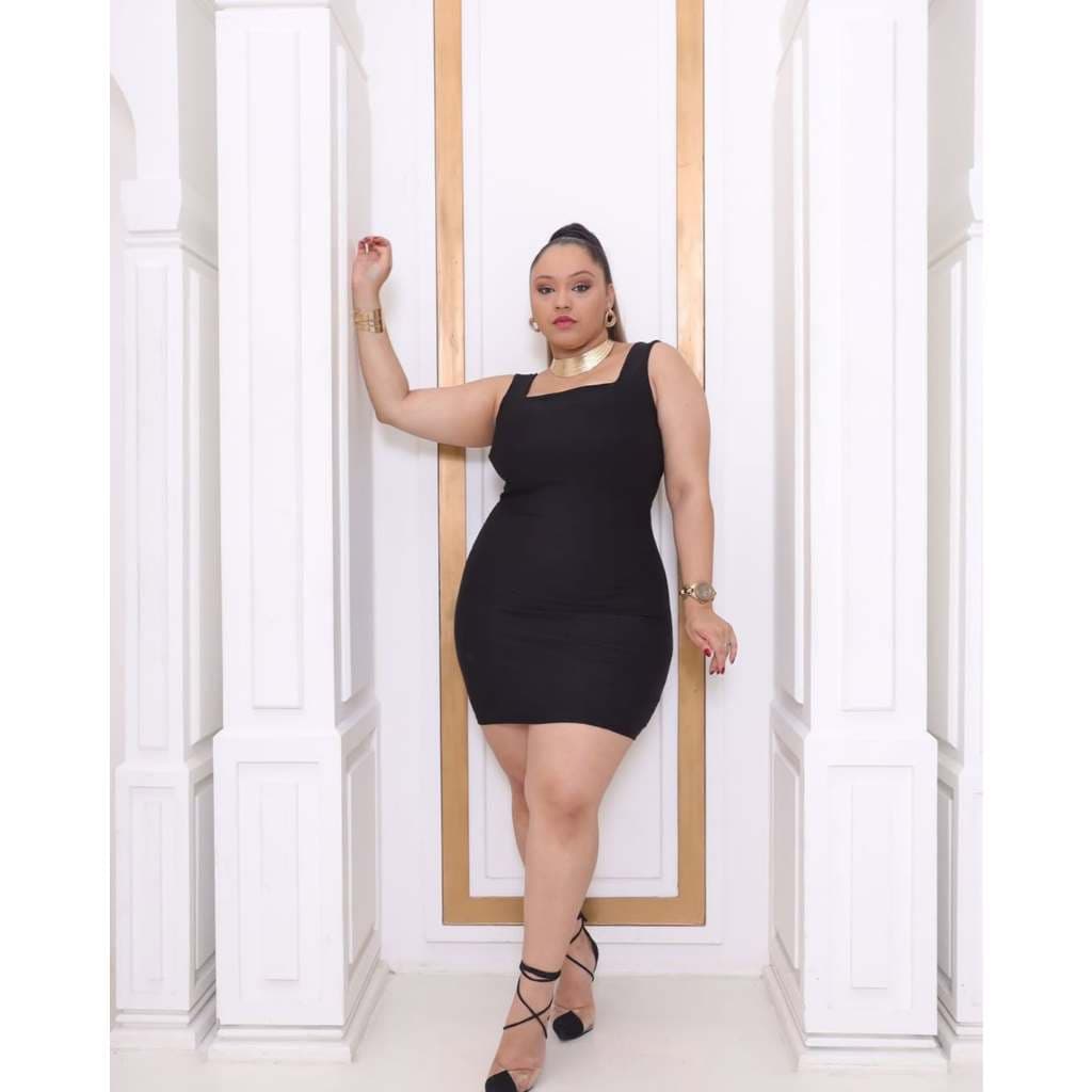 Vestido de Tubinho Plus Size Feminino Malha Montaria | Vestido Festa Plus Size | Vestido Justo feminino Plus size Natal