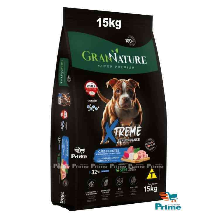 Ração Cachorro Filhote Xtreme 15kg Super Premium Alta Performance Whey Bcaa Batata Doce