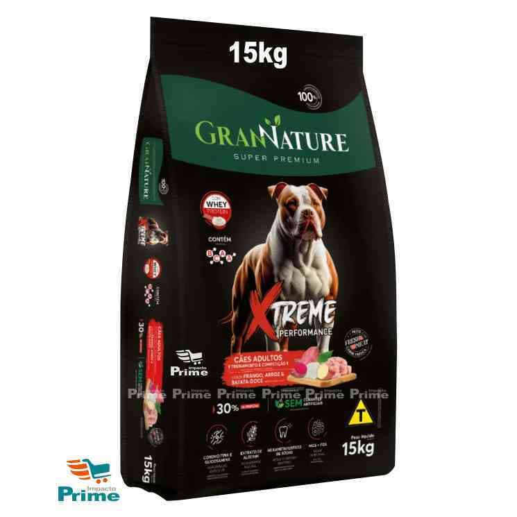 Ração Cachorro Adulto Xtreme 15kg Super Premium Alta Performance Whey Bcaa Batata Doce