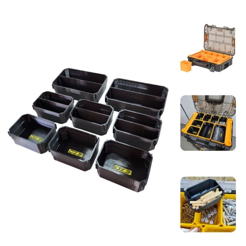 Kit Completo 8 Organizadores Compatível Caixa Dewalt Tstak