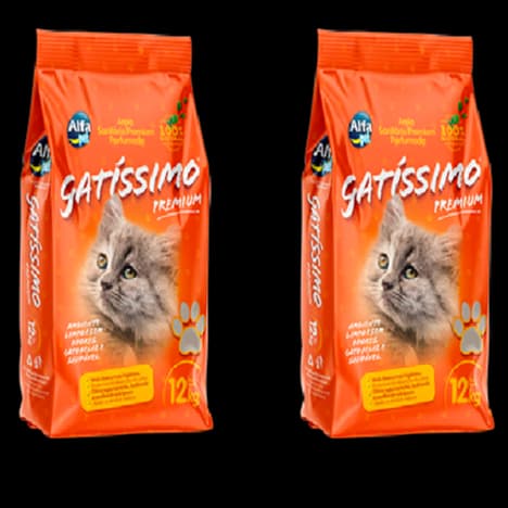 Kit 2un Areia Higiênica Sanitária Gatissimo 12kg premium para gatos (total 24kg)