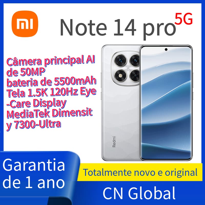 Original Xiaomi redmi note 14 pro 5g Celular 256GB 512GB 5500mAh global ROM