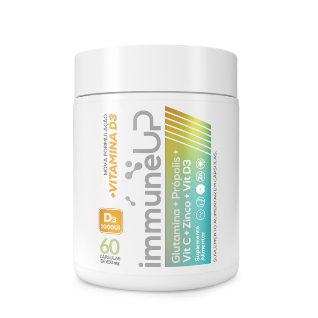 APISVIDA Immune Up – Suplemento Alimentar de Glutamina, Própolis, Vitamina C, Zinco e Vitamina D3 | Frascos com 60 Cáps