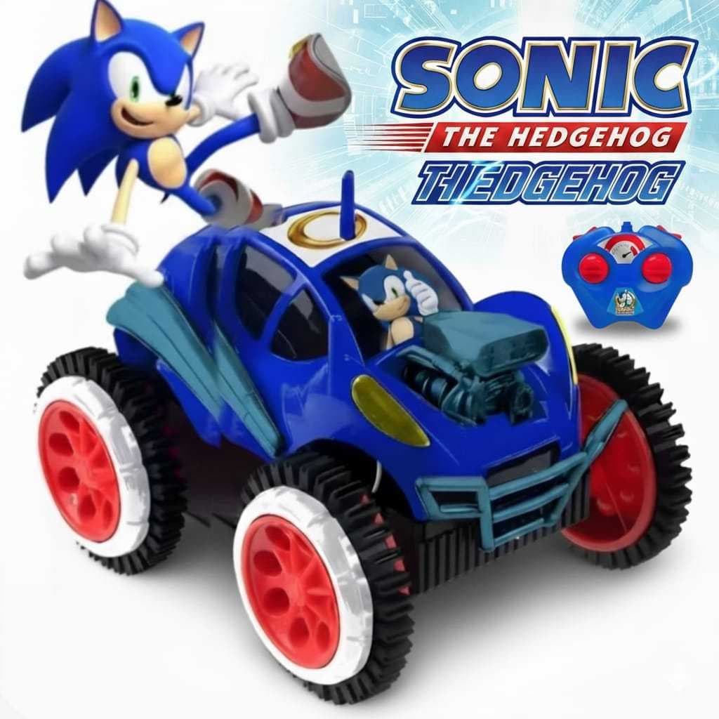 Carrinho de controle remoto Sonic  Tumbling Rush Corre capota e segue c/ pilhas inclusas
