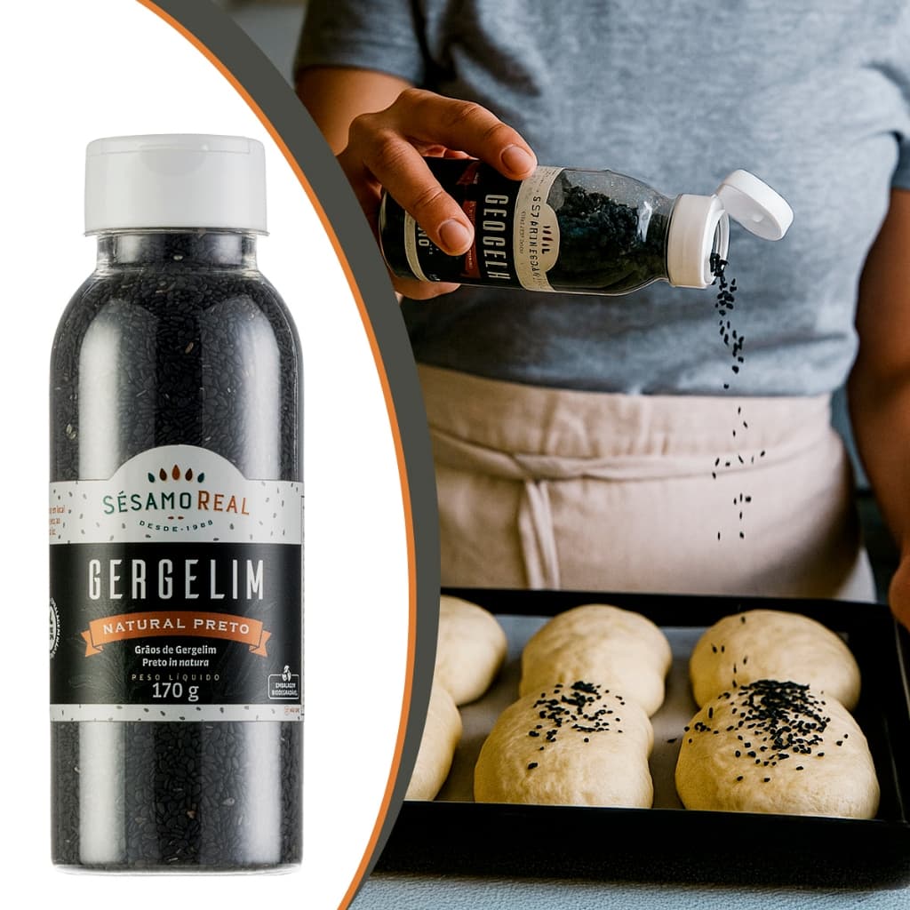 Gergelim Preto em Grão Natural 170g – Puro Saudável e Ideal para Culinária Fit e Receitas Caseiras