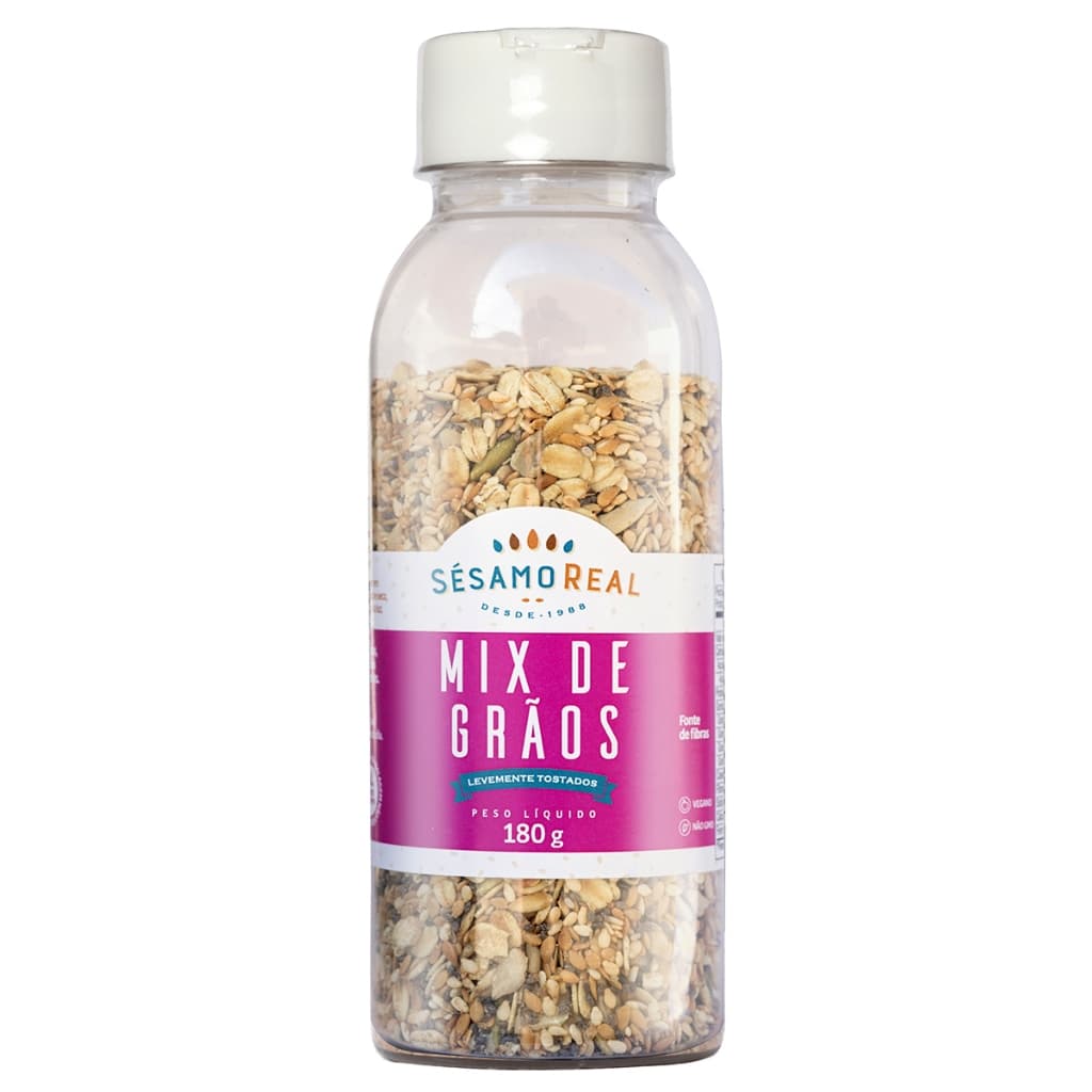 Mix Saudável de Grãos Tostados 180g Perfeito para Receitas Fit Café da Manhã Natural Sem Aditivos